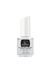IBD Just Gel Polish Base Coat for a long-lasting manicure foundation, cures under LED/UV light for optimal adhesion.